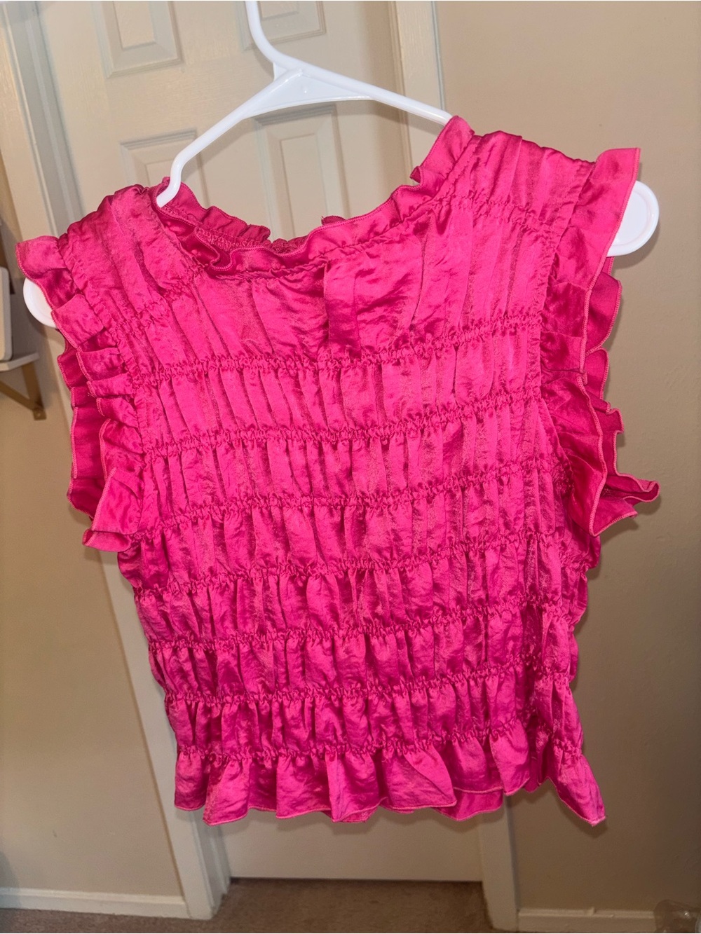 Impregnable Pig - Bright Pink Smocked Top (S)